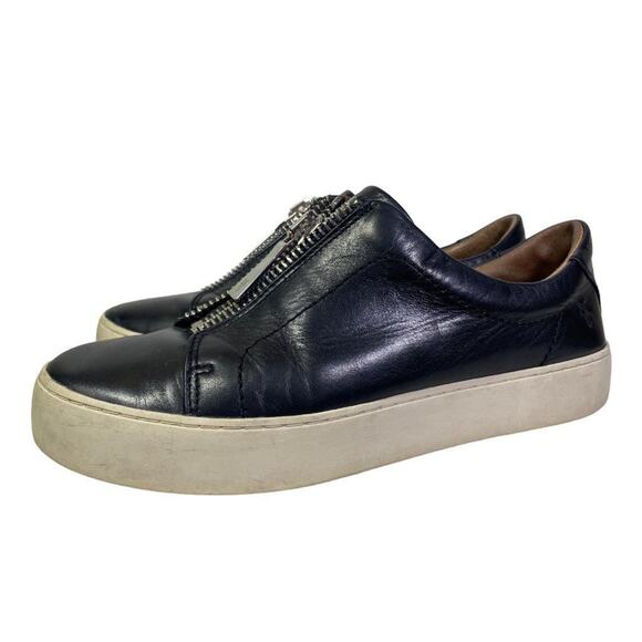 Frye Black Leather Slip-On Sneakers - Picture 2 of 8